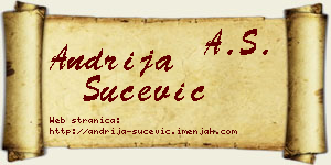 Andrija Šućević vizit kartica